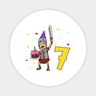 I am 7 with Centurion - kids birthday 7 years old Magnet